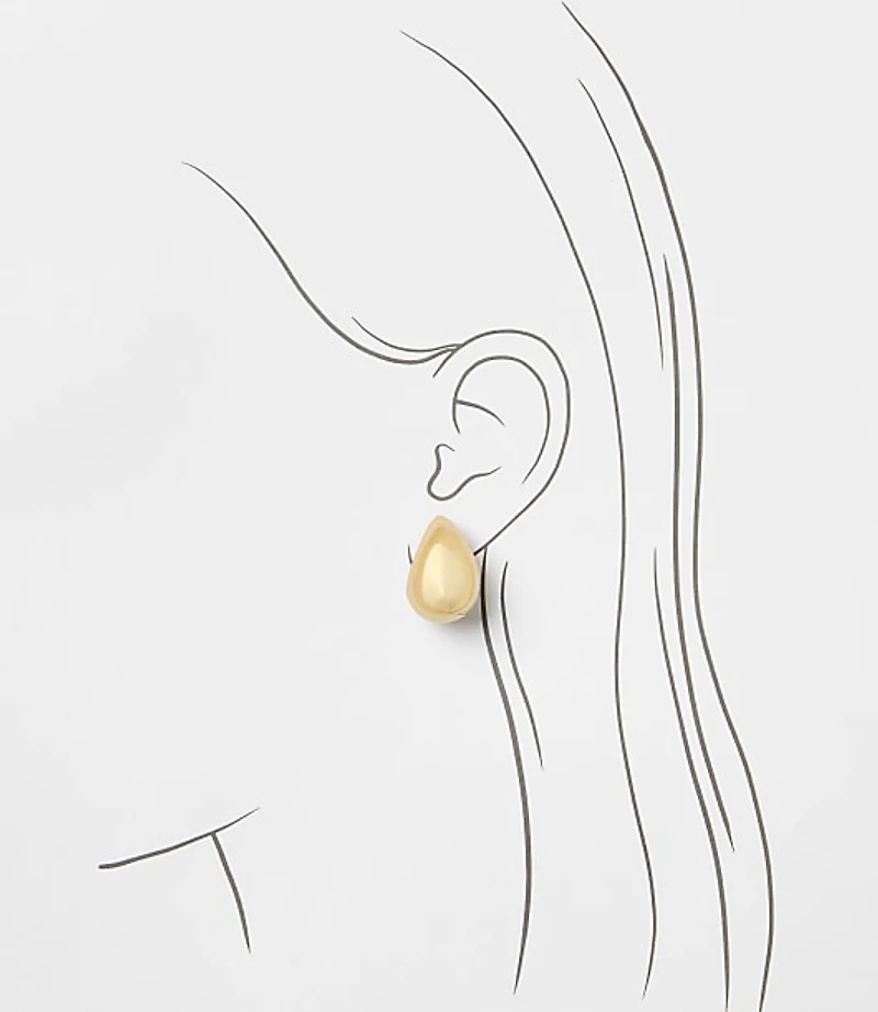 Modern Teardrop Stud Earrings