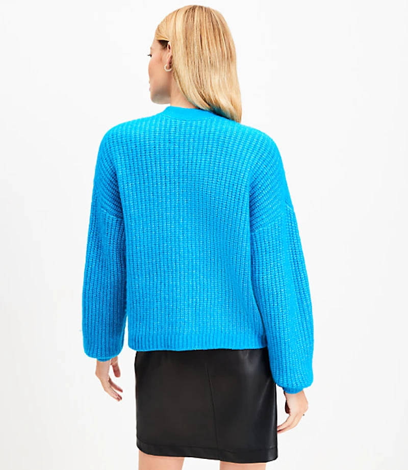 Fuzzy Chunky V-Neck Cardigan