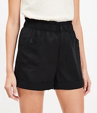 Cuffed Utility Shorts Twill