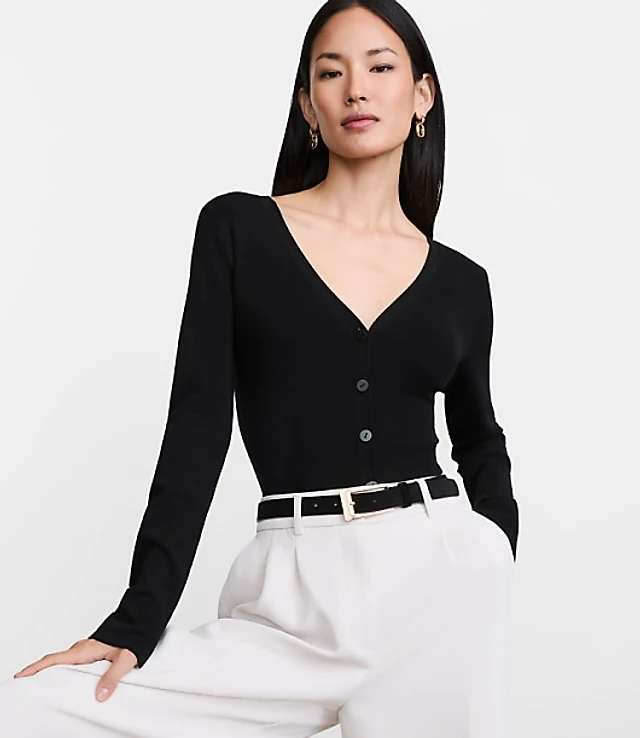 LOFT Versa V-Neck Cardigan Top