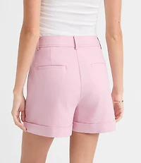 Cuffed Shorts Cotton Linen