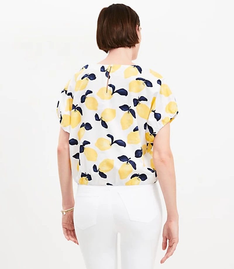 Lemon Bubble Hem Top