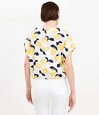 Lemon Bubble Hem Top