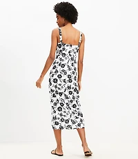 Garden Pleated Bustier Midi Dress