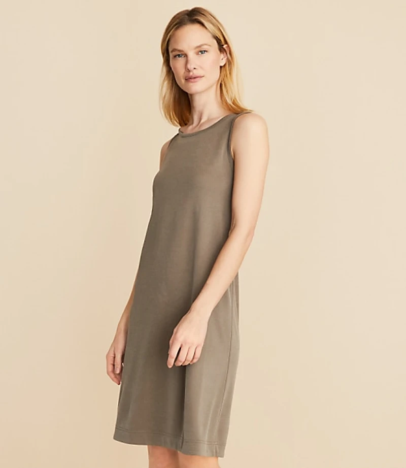 Lou & Grey Sandwashed Cutout Back Mini Dress
