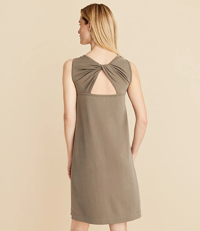 Lou & Grey Sandwashed Cutout Back Mini Dress