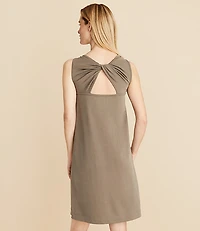 Lou & Grey Sandwashed Cutout Back Mini Dress