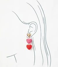 Ombre Heart Statement Earrings