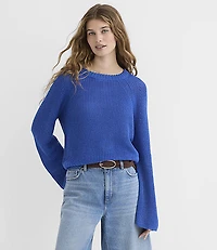 Linen Wide Sleeve Sweater