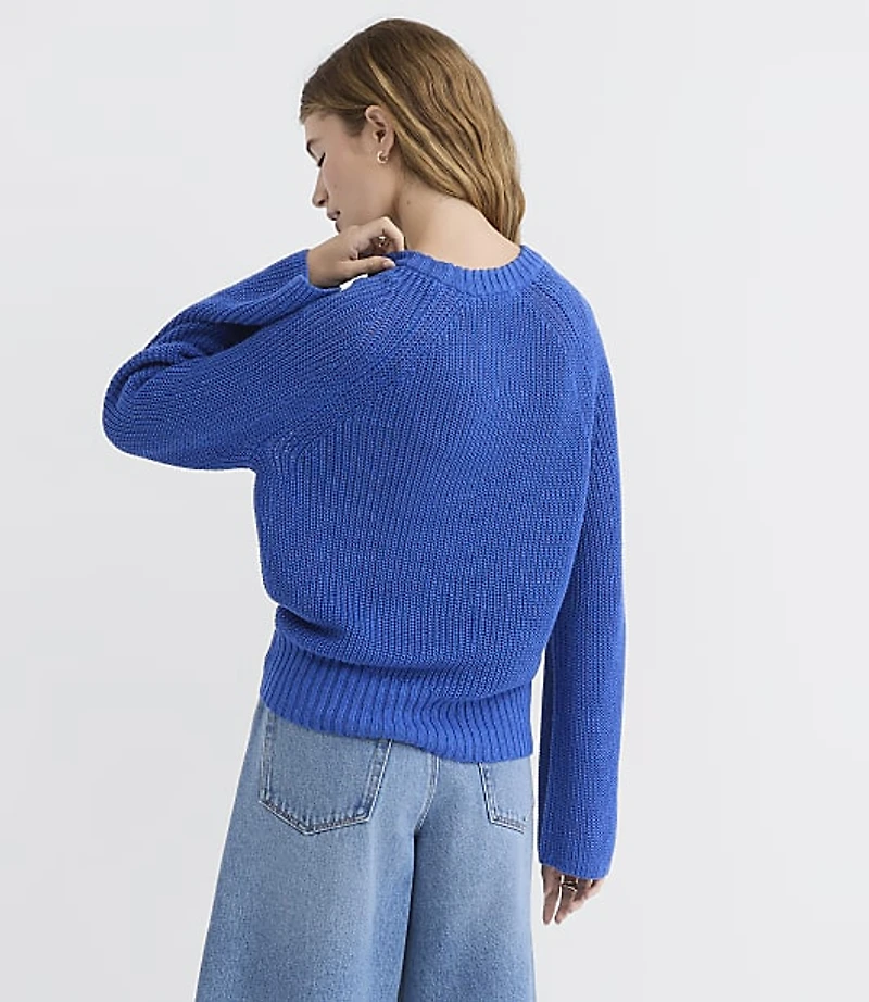 Linen Wide Sleeve Sweater