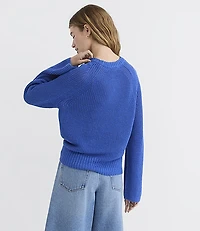 Linen Wide Sleeve Sweater