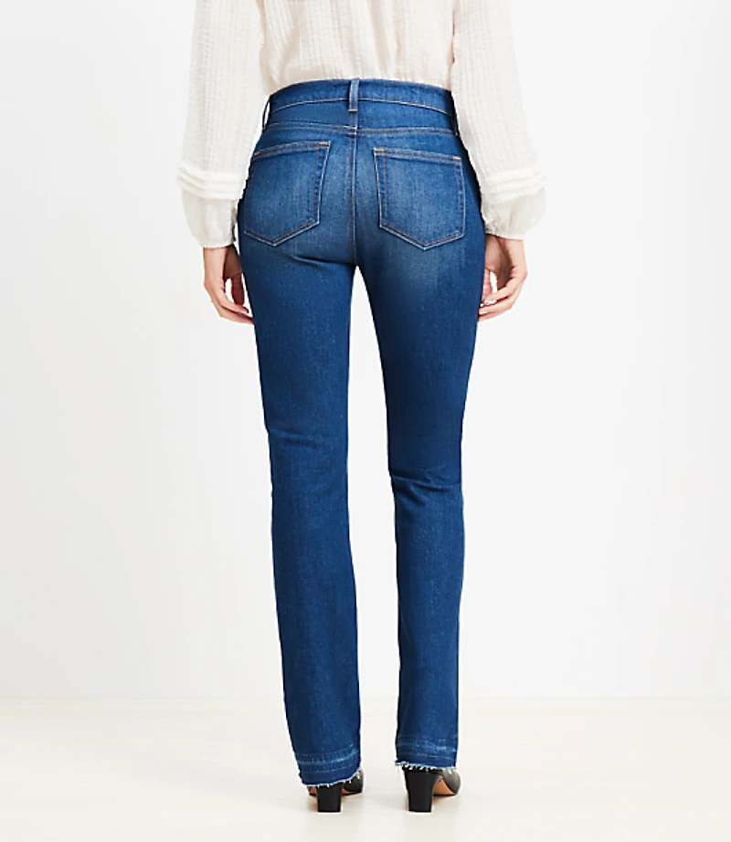 Curvy Let Down Hem Mid Rise Boot Jeans Original Medium Stone Wash