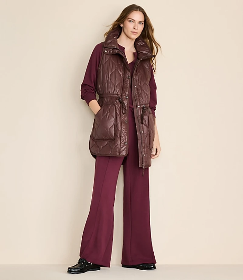 Lou & Grey Quilted Long Pocket Vest