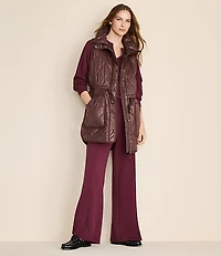 Lou & Grey Quilted Long Pocket Vest