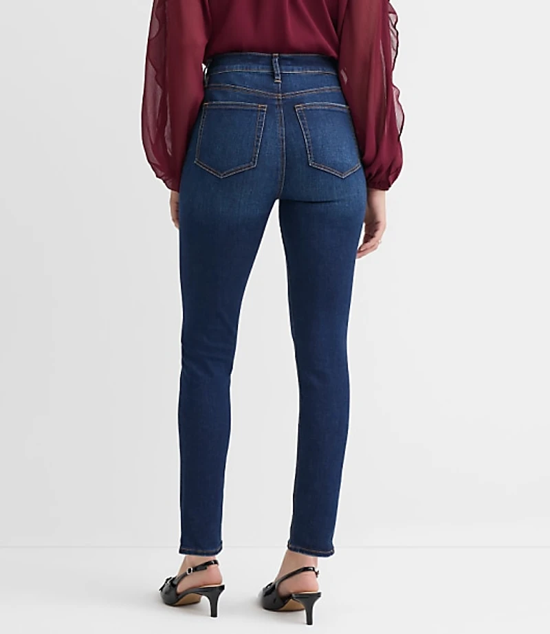 Curvy High Rise Skinny Jeans Vintage Dark Wash