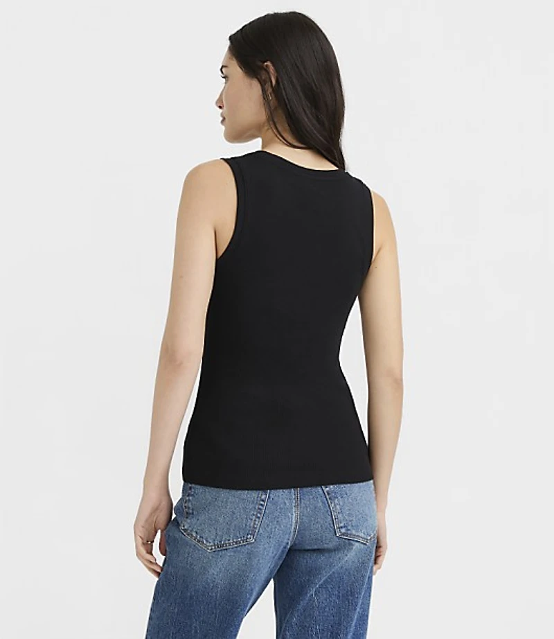 Perfect Ribbed Scoop Neck Tank Top