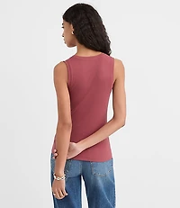 Perfect Ribbed Scoop Neck Tank Top
