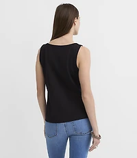 Side Button Tank Top