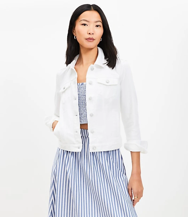 Denim Trucker Jacket White