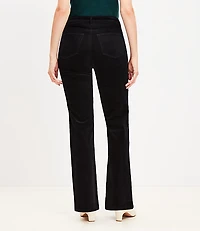 Curvy Five Pocket Slim Flare Pants Velvet