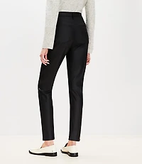 Coated High Rise Skinny Jeans Black