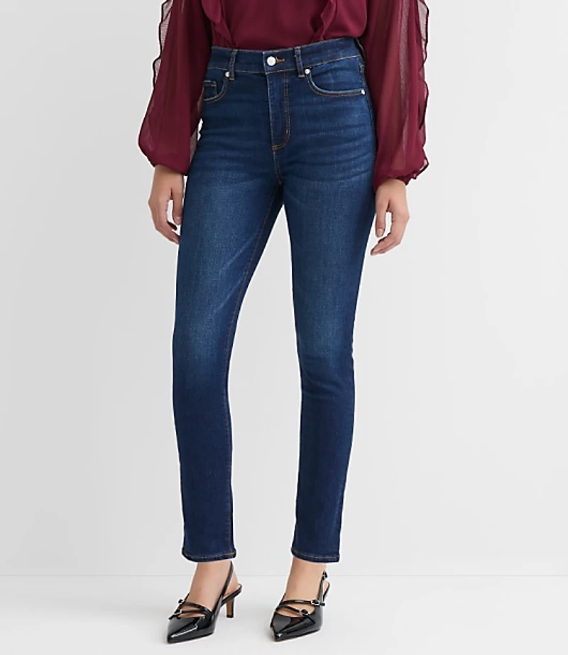 Petite High Rise Skinny Jeans Vintage Dark Wash