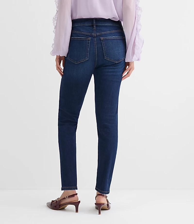 Tall Curvy Mid Rise Skinny Jeans Vintage Dark Wash