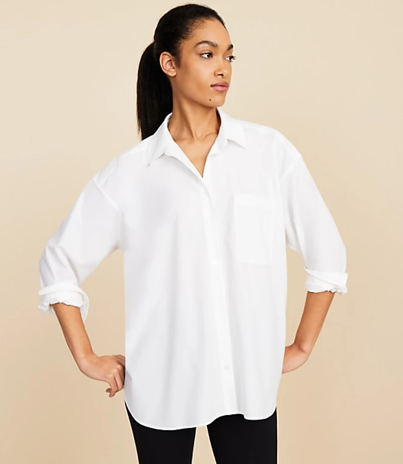 Lou & Grey Oversized Wanderweave Pocket Tunic Shirt