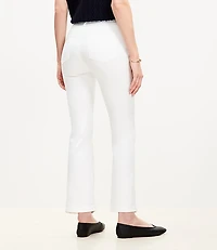 High Rise Kick Crop Jeans in White