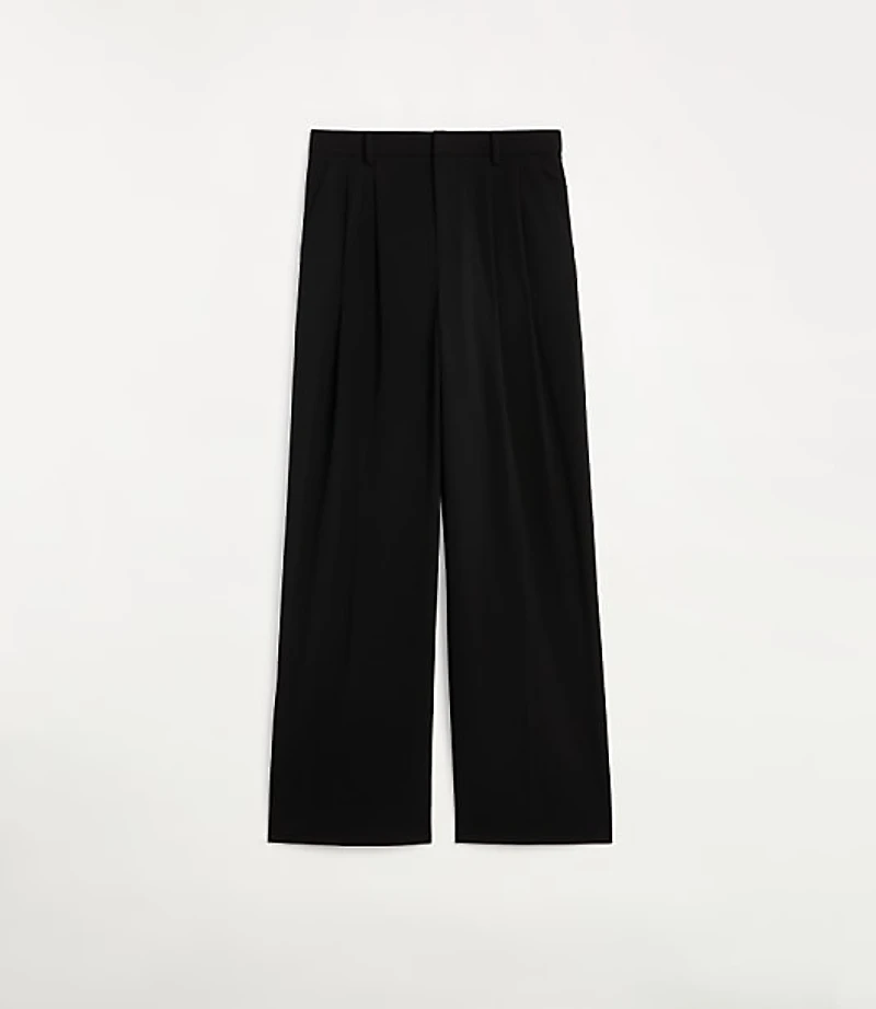 LOFT Versa Seasonless Stretch Double Pleat Wide Leg Pant