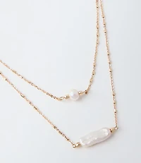 Pearlized Layered Necklace