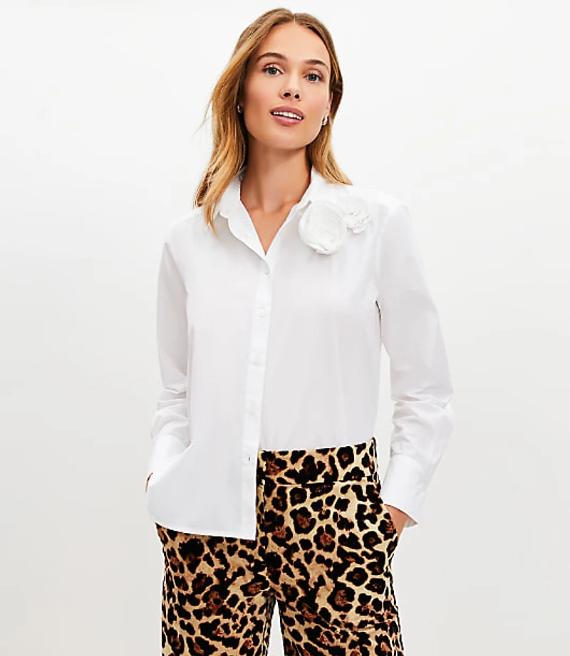 Rosette Poplin Everyday Relaxed Shirt
