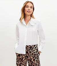 Rosette Poplin Everyday Relaxed Shirt