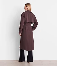 LOFT Versa Crepe Drape Oversized Trench Coat