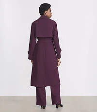 LOFT Versa Crepe Drape Oversized Trench Coat
