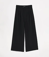 Petite LOFT Versa Crepe Drape Palazzo Pant