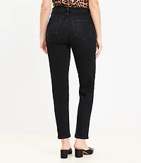 Curvy High Rise Slim Jeans Washed Black