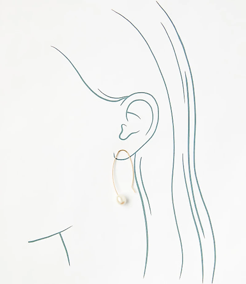 Pearlized Pull Through Earrings