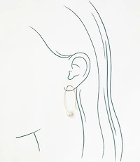 Pearlized Pull Through Earrings