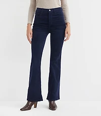 Petite Slim Flare Pants in Corduroy