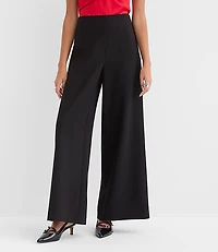 Petite Darted Palazzo Pants Doubleface