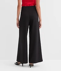 Petite Darted Palazzo Pants Doubleface