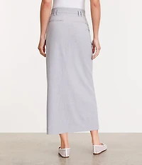 LOFT Versa Heathered Seasonless Stretch Maxi Pocket Skirt