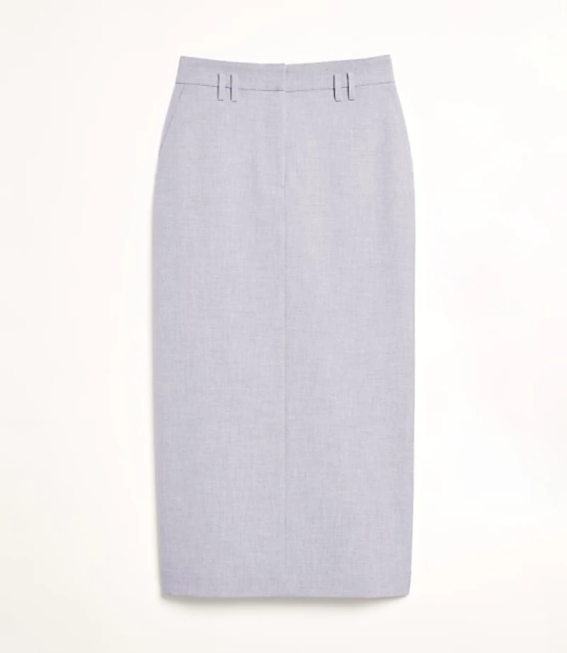 LOFT Versa Heathered Seasonless Stretch Maxi Pocket Skirt