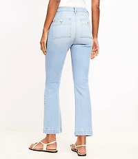 Patch Pocket Kick Crop Jeans in Bright Vintage Wash