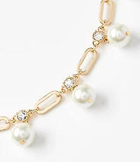 Pearlized Shaker Chain Link Necklace