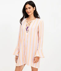 LOFT Beach Triple Cloth Lace Up Swimsuit Cover