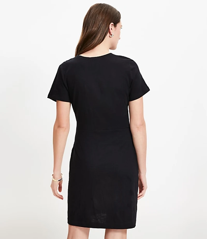 Draped Mini Tee Dress