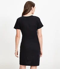 Draped Mini Tee Dress