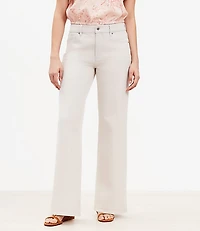 Mid Rise Wide Leg Jeans Washed Pink